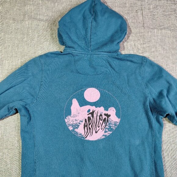 Artilect Studios Pullover Hoodie Womens Size Large Blue 5050 Drip Logo Organic - Picture 8 of 15